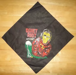 Vintage 1980s Quiet Riot Metal Health Handkerchief Bandana Banner Heavy Music - Picture 1 of 2