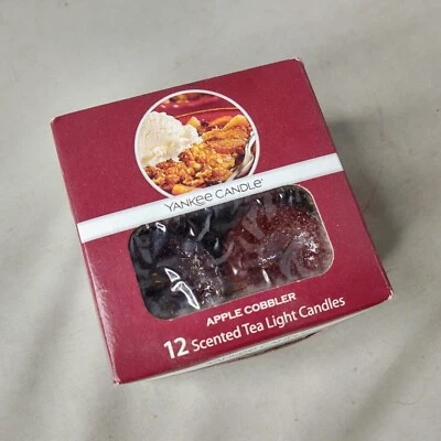 Yankee Candle Apple Cobbler Box 12 velas perfumadas de luz de té decoración otoño otoño otoño Foto 1 de 4