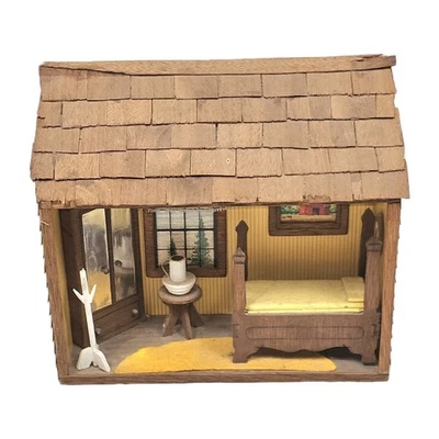 Miniatura vintage de diorama para casa de muñecas de estilo rústico americano antiguo Foto 1 de 4