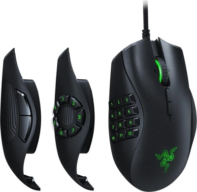 Razer Naga Trinity USB MMO/MOBA Gaming Mouse Black Changeable side buttons - Image 1 of 4