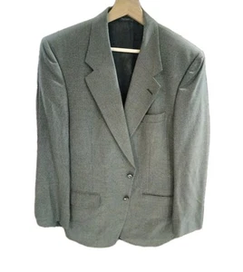 Burberry Men's Gray 100% Worsted Wool Blazer Suit Jacket Size 38 - Picture 1 of 7