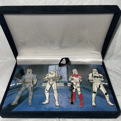 Disney Star Wars Weekends 2008 Jango Fett & Clone Trooper 4 Pin Jumbo Set LE 500 - Image 1 of 4