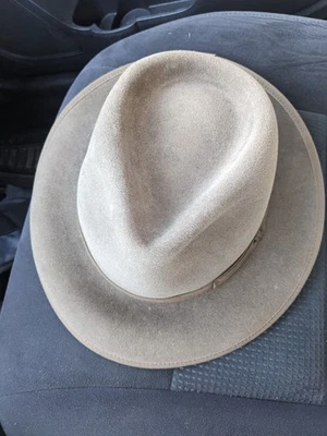 Fiorentino Hat Made in Italy Soft Felted Fur Brown fedora 100 Percent Fur Felt - Image 1 of 4