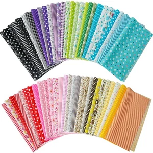 56 Stück 25x25cm Blumen Baumwollstoff Punkte Muster Patchwork Quadrat Bündel DIY - Bild 1 von 7
