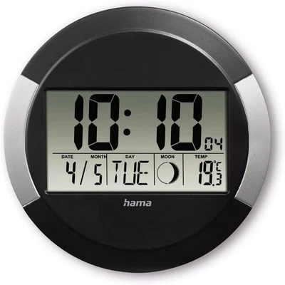Orologio Digitale da Parete Radiocontrollato – Display LCD Calendario Termometro Silenzioso - Immagine 1 di 4