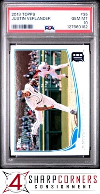 Justin Verlander Tigers 2013 Topps #35 PSA 10 Foto 1 de 3