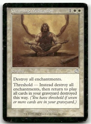 Cleansing Meditation #3 (HP) Torment TOR Magic MTG - Image 1 of 2