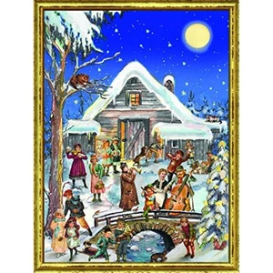 Victorian Winter Villagers German Christmas Advent Calendar Countdown Germany - Picture 1 of 2