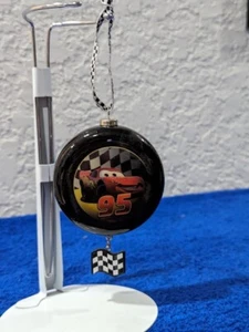 Disney Pixar Cars Ornament ~Lightning McQueen  Round Glossy Light Year Tire~ NWT - Picture 1 of 8