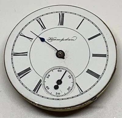 HAMPEN POCKET WATCH MOVEMENT 1889 7 Jewels 6s Runs - Image 1 of 4