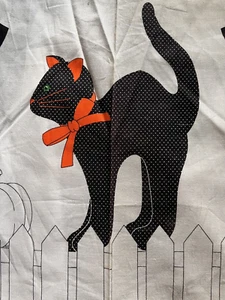 Panel de tela vintage de animales de peluche para gato negro Cranston Halloween corte y coser - Imagen 1 de 4