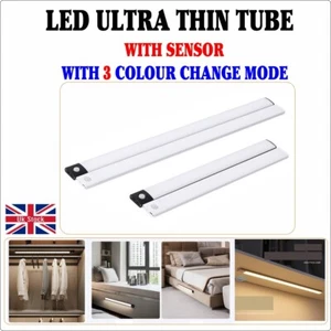 LED PIR Bewegungssensor Streifen Licht USB Wiederaufladbar Magnet Schrank Schrank Lampe - Bild 1 von 9