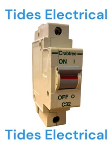 Crabtree Polestar MCB 32 Amp Type C 32A Single Pole Circuit Breaker 60C/32 - Picture 1 of 2