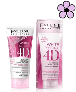 EVELINE WHITE PRESTIGE 4D WHITENING BODY CREAM FOR SENSITIVE AREAS 100 ML
