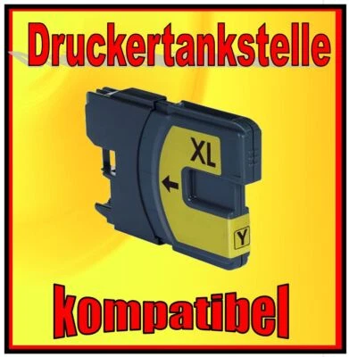 komp. Patrone für BROTHER MFC-5490CN 5890CN 6490CW 790CW  LC-980 LC-1100 yellow - Bild 1 von 2