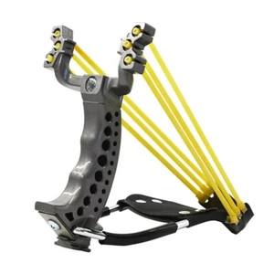 Aluminum Alloy Heavy Duty Hunting Slingshot and Foldaway Wrist Rest Brace Rocket - Picture 1 of 14