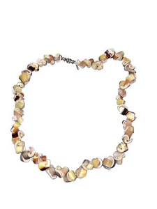 Conch Sea Shell Spiral Shell Necklace Choker Barrel Clasp 14" - Picture 1 of 3