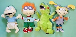 Nickelodeon Rugrats Reptar, Chuckie, and Tommy, & Angelica 1997 Plush Dolls, 13" - Picture 1 of 8