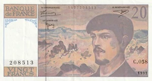 France 1997 20 Francs Circulated Banknote Pick 151i Bargain Bin - Picture 1 of 2