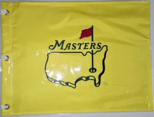 Undated Yellow Golf Tournament Flag Pin PGA Fans Masters Augusta National - Picture 1 of 3