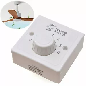 Upgraded 5Gear Capacitive Vintage Ceiling Fan Speed Controller Wall Mount Switch - Bild 1 von 12