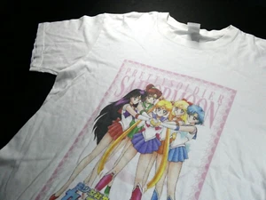Camiseta Vintage Pretty Soldier Sailor Moon, Blanca, Talla X-Grande (XL), Usada - Imagen 1 de 13