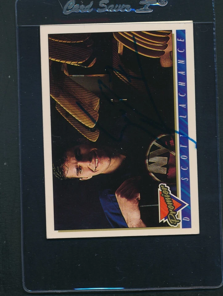1993/94 Topps Premier #257 Scott lachance Islanders Signed Auto *E9312 - Image 1 of 1
