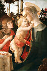 Sandro Botticelli - Madonna and Child John the Baptist (1468) Poster Painting