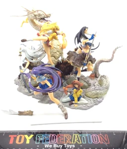 Juego de 6 figuras y base de dragón Ikki Tousen Dragon Destiny - Imagen 1 de 11