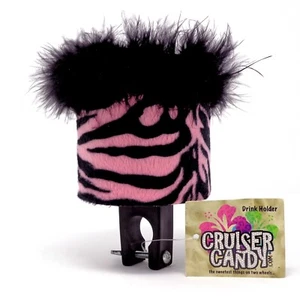 Cruiser Candy Cute Pink Zebra Fahrrad Getränkehalter Lenkerhalterung - Bild 1 von 1
