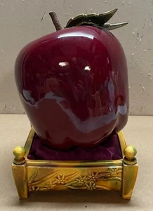 Kent Conklin 'APPLE on a Throne' CONTEMPORARY POP ART Ceramic Sculpture - Picture 1 of 9