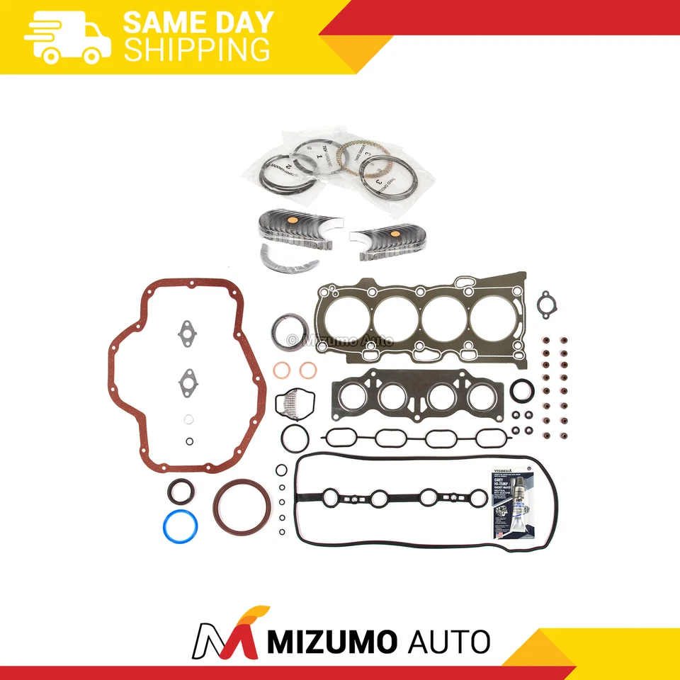 Full Gasket Set Bearings Rings Fit 2006 Toyota Rav4 2.4L DOHC - Image 1 of 4