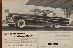 1953 anuncio impreso vintage de Buick Cars, posterior a la Segunda Guerra Mundial - Imagen 1 de 1