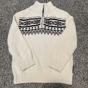 Calvin Klein Sweater Youth 4T Half Zip Mock Neck 100% Cotton Knit - Picture 1 of 12