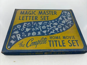 Vintage Home Movie Title Board 1950 Magic Master Letter Set - Picture 1 of 11