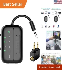 Audio Bluetooth Transmitter-Receiver for Airplanes, TV, & Home Stereo - Photo 1/11