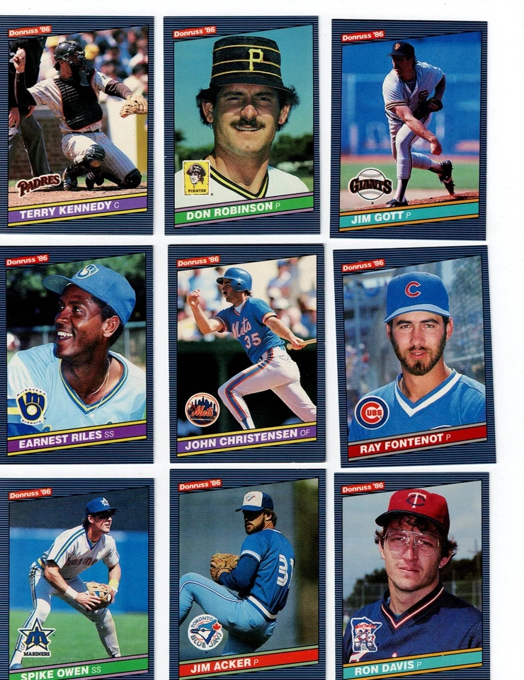 1986 DONRUSS Baseball Complete Your Set YOU PICK! 251-500 - Image 1 of 1