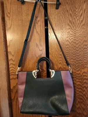 Dasein Women Faux Leather Handbag Large Tote Purse Satchels Shoulder Bags 2 Tone - Image 1 of 4