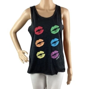 Wildfox Pride Lips Muscle Tank Gr. XS schwarz - Bild 1 von 7