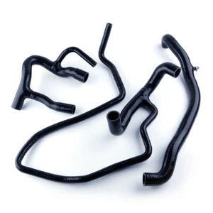 For 1998-2007 Land Rover Defender 2.5 TD5 Silicone Radiator Water Hose Kit BLACK - Picture 1 of 6