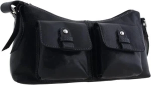 Shalimar (Germany) Supernatural Black Leather Shoulder Bag Brand New with tags - Picture 1 of 7