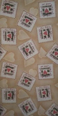 By the Yard 2004 Love Potion #9 Día de San Valentín 100 % tela de algodón Anna Fishkin  Foto 1 de 4