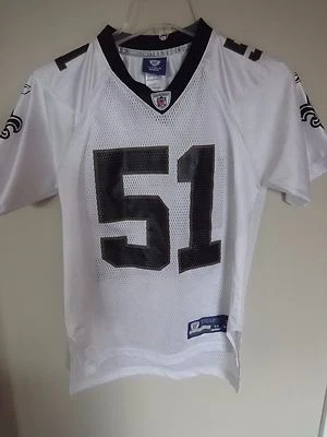 Camiseta de fútbol americano juvenil vintage Reebok NFL New Orleans Saints Jonathan Vilma #51 M Foto 1 de 4