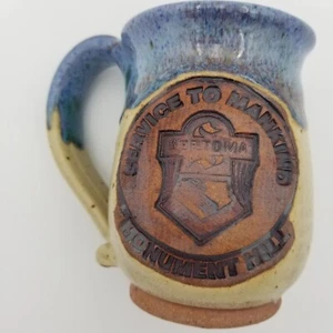 Monument Hill Service to Mankind Seratoma Stoneware Pottery Mug - Picture 1 of 4
