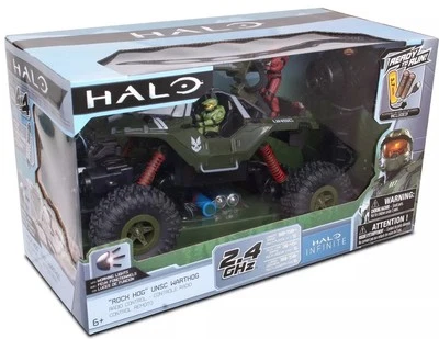 RC Halo Rock Hog Warthog 4x4 Off Road Vehicle + Master Chief  Lights USB Crawler - Image 1 of 4