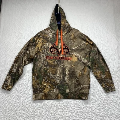 Realtree Men's Forest Xtra Camo Pullover Hoodie 2XL?? NO Tags Orange Logo - Image 1 of 4