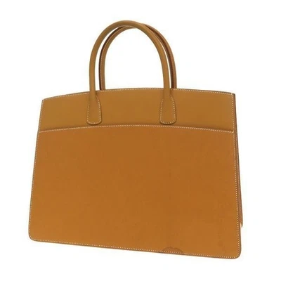 Bolso de Mano Hermes Natural Vache Blanco Bus GM Foto 1 de 4