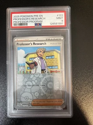 2025 Pokemon Professor’s Research PROFESSORS PROGRAM #122 PSA 9 (Professor Oak) - Image 1 of 2