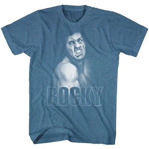 Rocky Movie Rocky Angry Face Photo Drawing Men's T Shirt - Picture 1 of 6