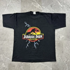 Maglietta vintage Jurassic Park uomo XL film dinosauro grafica maglietta anni 90 fulmine - Foto 1 di 10